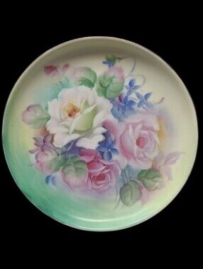 VINTAGE                  LEFTON CHINA HANDPAINTED DECORATIVE PLATE MADE …
